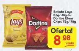 Supermercados Princesa Batata Lays ou Doritos Chips oferta