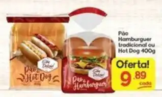 Supermercados Princesa Pão Hambúrguer tradicional ou Hot Dog oferta