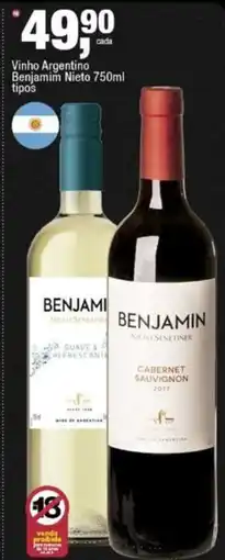 Frangolândia Vinho Argentino Benjamim Nieto 750ml tipos oferta