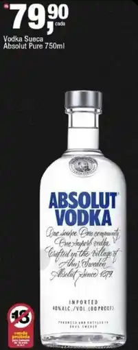 Frangolândia Vodka sueca absolut pure oferta