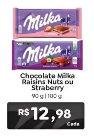 Chocolate milka raisins nuts ou straberry