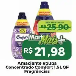 Mart Minas Amaciantes roupa concentrado comfort 1,5l gf fragrâncias oferta