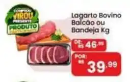 Coocerqui Lagarto Bovino Balcão ou Bandeja Kg oferta
