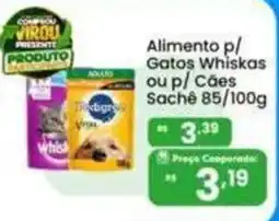 Coocerqui Alimento p/ Gatos Whiskas ou p/ Cães oferta
