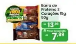Coocerqui Barra de Proteina 3 Corações oferta