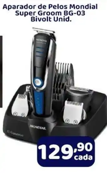 Aparador de Pelos Mondial Super Groom BG-03 Bivolt Unid.
