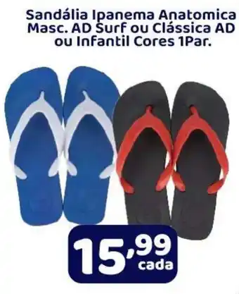 Sandália Ipanema Anatomica Masc. AD Surf ou Clássica AD ou Infantil Cores 1Par.