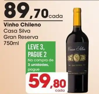 Zaffari Vinho chileno casa silva gran reserva oferta