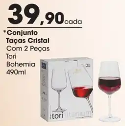 Zaffari Conjunto Taças Cristal oferta