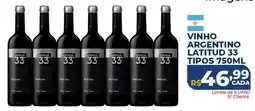 Supermercados Tridico vinho argentino latitud 33 oferta