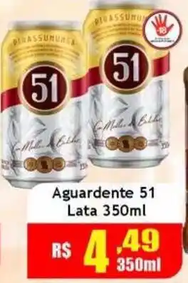 Supermercado Kibe Aguardente 51 oferta