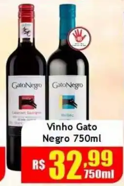 Supermercado Kibe vinho gato negro oferta