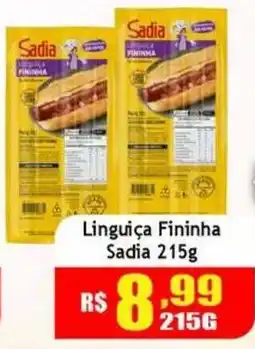 Supermercado Kibe Linguiça Fininha Sadia oferta