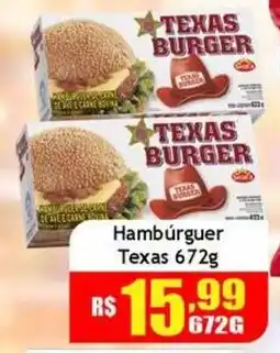 Supermercado Kibe Hambúrguer texas oferta