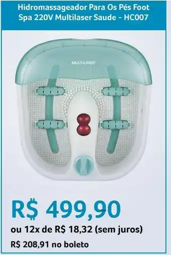 Hidromassageador para os pés foot spa 220v multilaser saude