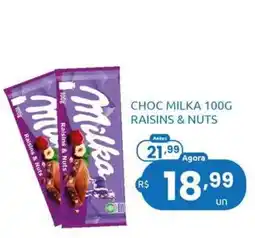 Rede Compras Choc milka 100g raisins & nuts oferta