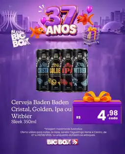 Big Box Cerveja Baden Baden Cristal, Golden, Ipa ou Witbier Sleek oferta
