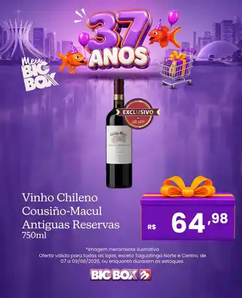 Vinho chileno cousiño-macul antigua reservas