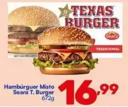 Barracão Supermercado Hambúrguer Misto Seara T. Burger oferta