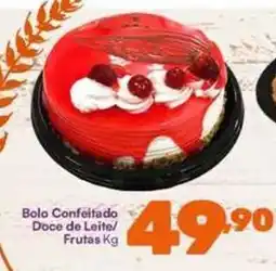 Barracão Supermercado Bolo Confeitado Doce de Leite/ Frutas Kg oferta
