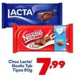 Barracão Supermercado Choc Lacta/ Nestle Tab Tipos 80g oferta