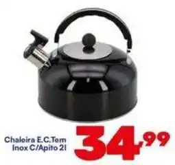 Barracão Supermercado Chaleira E.C.Tom Inox C/Apito 21 oferta