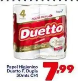 Barracão Supermercado Papel Higienico Duetto F. Dupla oferta