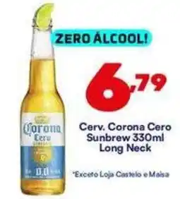 Barracão Supermercado Cerv. Corona Cero Sunbrew Long Neck oferta