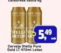 Sj Supermercados Cerveja stella pure gold lt 473ml latao oferta