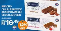Pinheiro Supermercado Biscoito oh la la prestige rech. iog. mor. ou chocolate oferta
