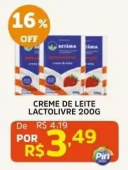 Pinheiro Supermercado Creme de leite lactolivre oferta