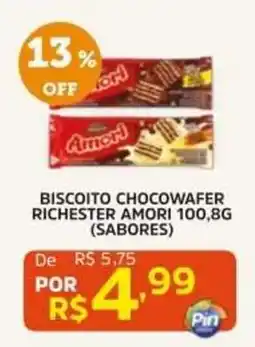 Pinheiro Supermercado Biscoito chocowaver richester amori 100,8g (sabores) oferta