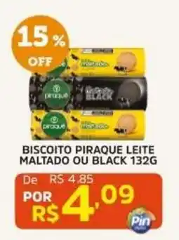 Pinheiro Supermercado Biscoito piraque leite maltado ou black oferta