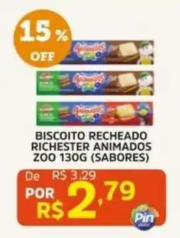 Pinheiro Supermercado Biscoito recheado richester animados zoo oferta