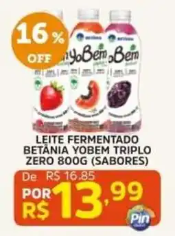 Pinheiro Supermercado Leite fermentado betânia yobem triplo zero oferta