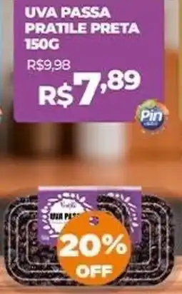 Pinheiro Supermercado uva passa pratile preta oferta