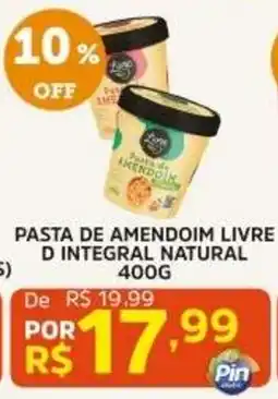 Pinheiro Supermercado Pasta de amendoim livre d integral natural oferta