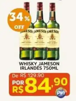 Pinheiro Supermercado whisky jameson irlandês oferta