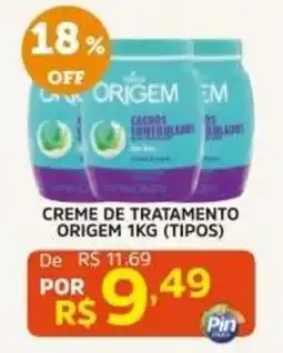 Pinheiro Supermercado Creme de tratamento origem 1kg (tipos) oferta