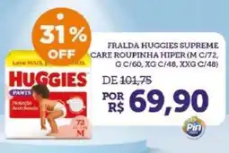 Pinheiro Supermercado Fralda huggies supreme care roupinha hiper oferta