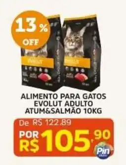 Pinheiro Supermercado Alimento para gatos evolut adulto atum&salmão oferta