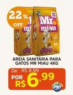 Pinheiro Supermercado Areia sanitária para gatos mr miau oferta