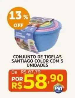 Pinheiro Supermercado Conjunto de tigelas santiago color com 5 unidades oferta