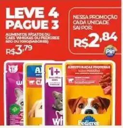 Pinheiro Supermercado Alimentos para gatos ou caes whiskas ou pedigree oferta