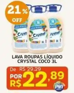 Pinheiro Supermercado Lava roupas liquido crystal coco oferta