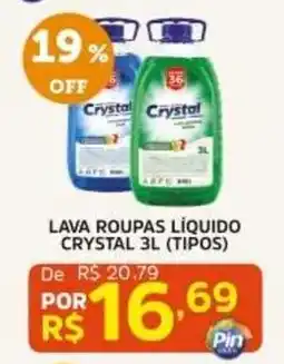 Pinheiro Supermercado Lava roupas líquido crystal 3l (tipos) oferta