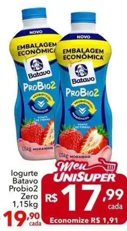 UniSuper logurte batavo probio2 zero oferta