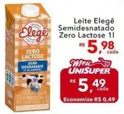 UniSuper Leite elegê semidesnatado zero lactose 1l oferta
