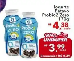 UniSuper logurte batavo probio2 zero oferta