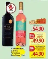 Atacadão Aurora - vinho reserva oferta